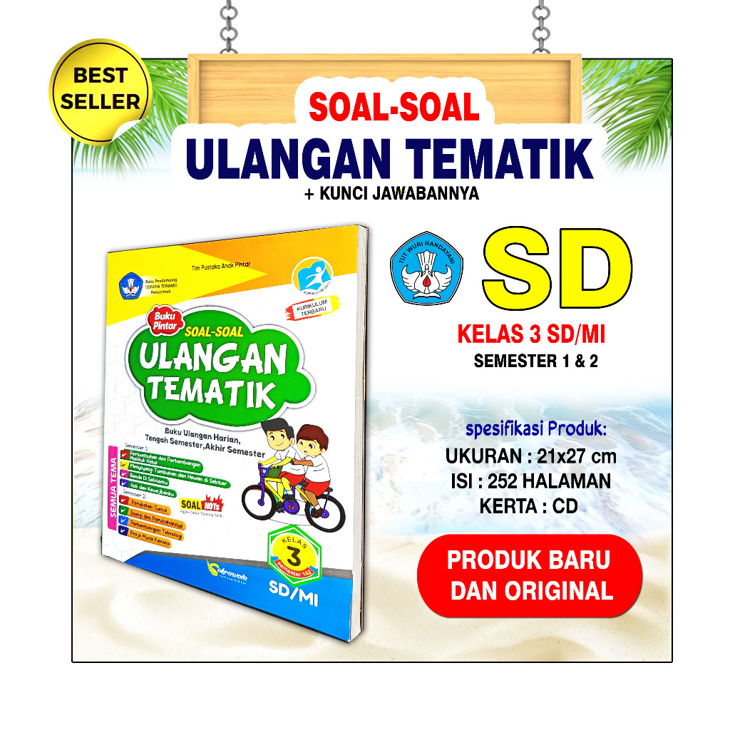 Jual Buku Soal-soal ulangan Tematik SD/MI kelas 3 | Shopee Indonesia