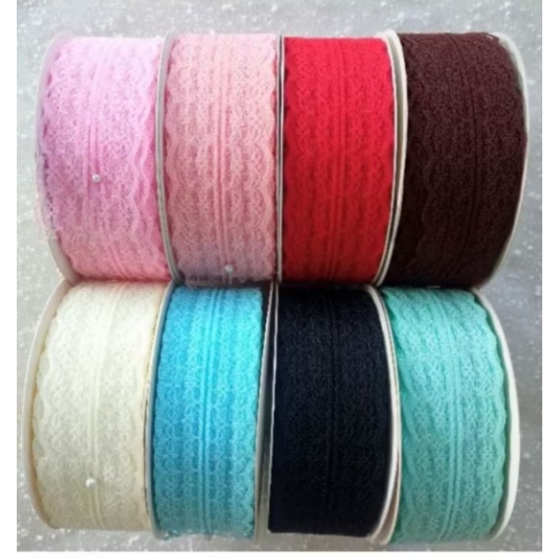 Jual Korean Lace Ribbon Per Yard ( 90 cm) Pita Parcel Gift Hampers Pita ...