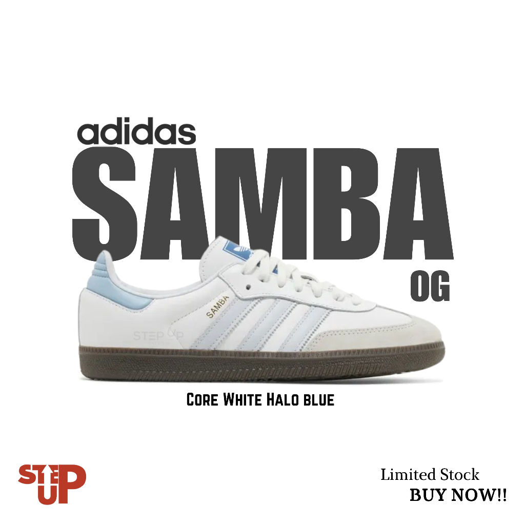 Jual Sneakers Adidas Samba OG Core White Halo Blue BNIB 100% Authentic |  Shopee Indonesia