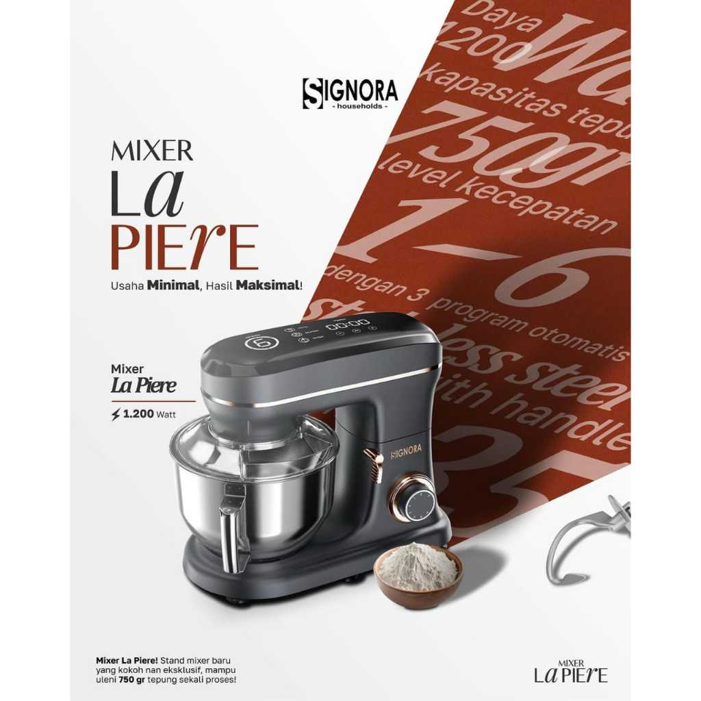 Jual SIGNORA | Standing Mixer La Piere [AGEN RESMI JAKARTA] | Shopee ...