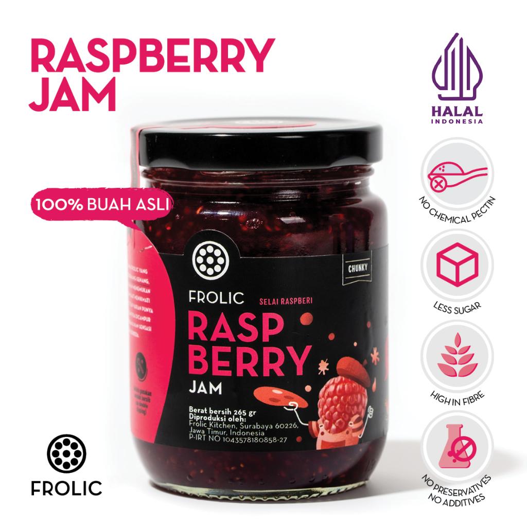 Jual FROLIC Raspberry Jam - Selai Buah Rasberi | Shopee Indonesia