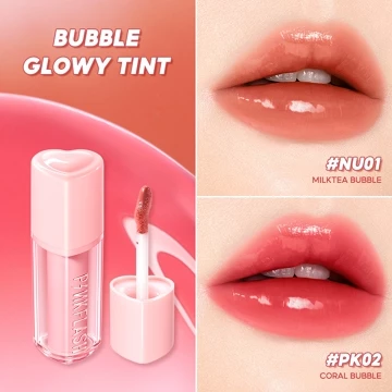 PINKFLASH Transferproof Bubble Glowy Tint Long Lasting Liptint Smooth And Fresh 2pcs Set