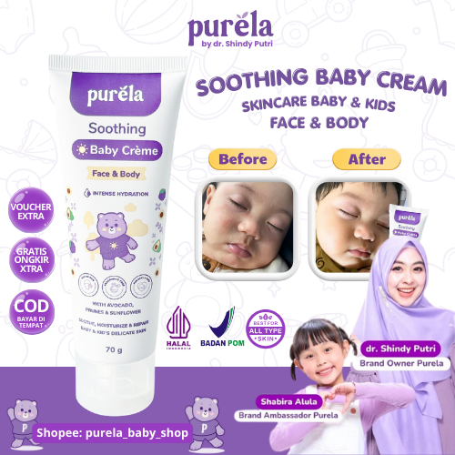 Jual Purela Soothing Baby Cream Skincare Baby Moisturizer Lotion Bayi ...