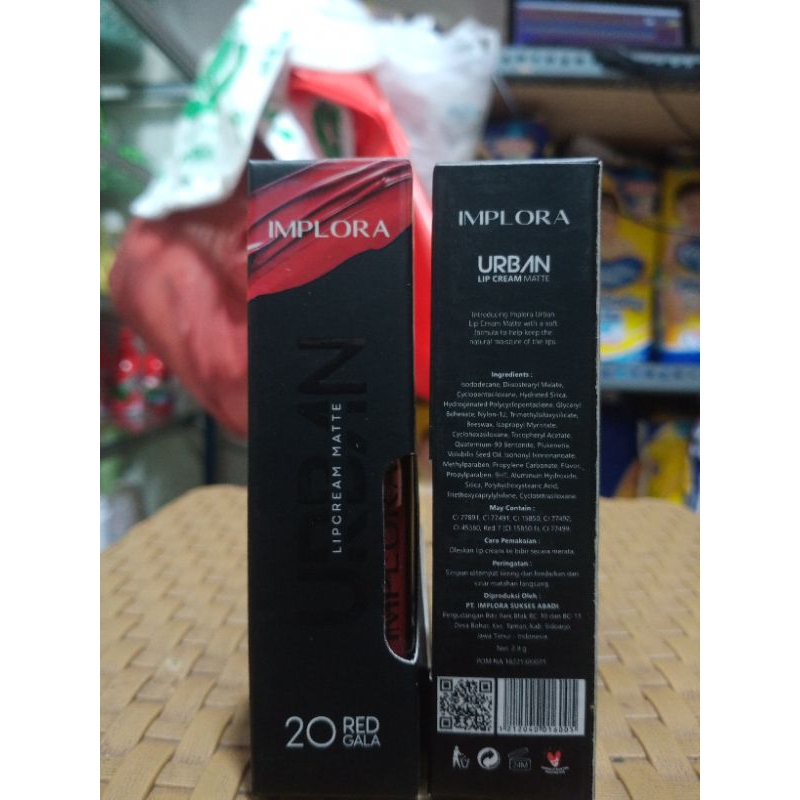 Jual IMPLORA Lip Cream Matte No 20 Red Gala | Shopee Indonesia