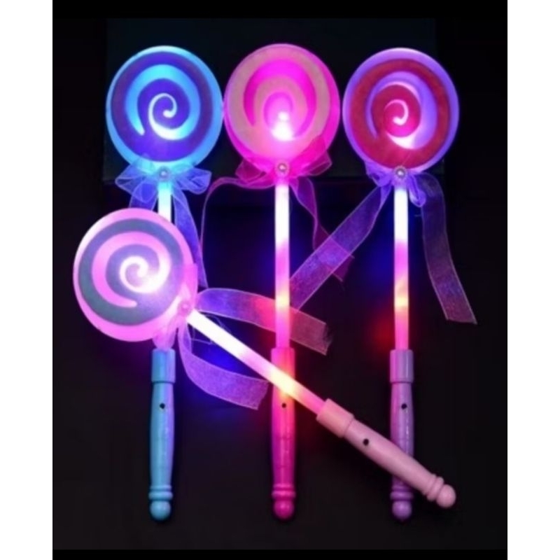 Jual Lolipop Mainan stik stick flashstick LED tongkat lampu murah 35 cm ...