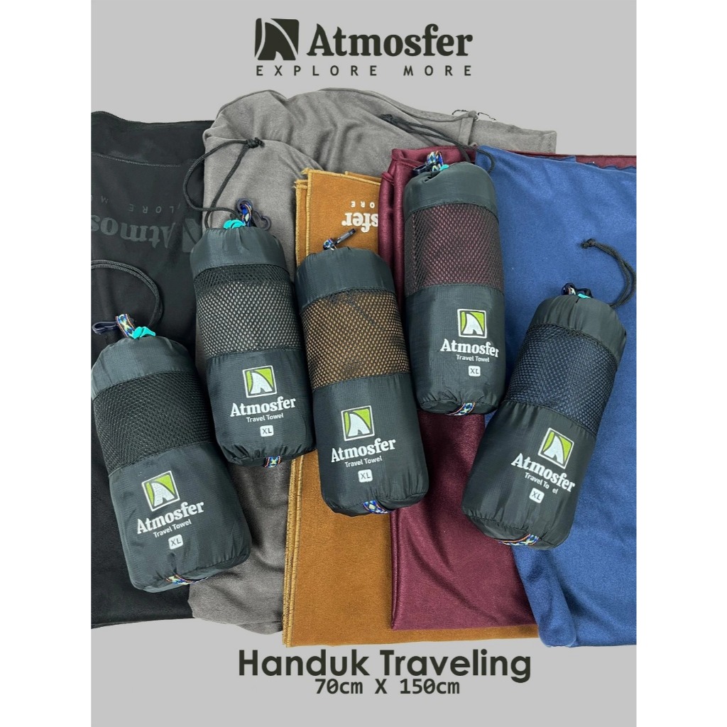ATMOSFER Handuk Traveling Microfiber, Ultralight Traveling Towel 70cm X  150cm