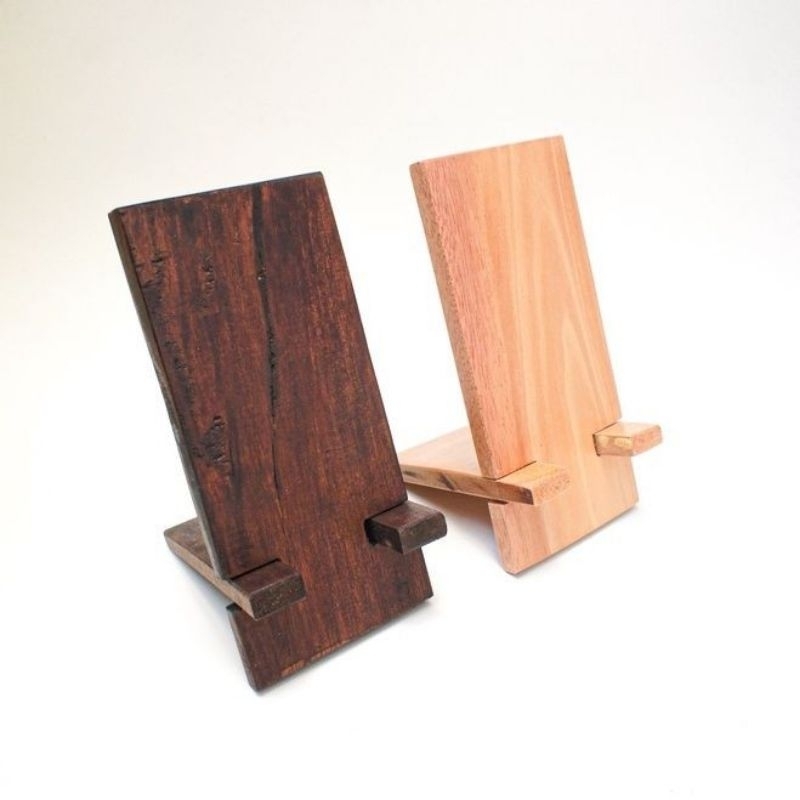 Jual PROMO TERMURAH DUDUKAN HANDPHONE KAYU MAHONI / JATI / Stand Holder ...