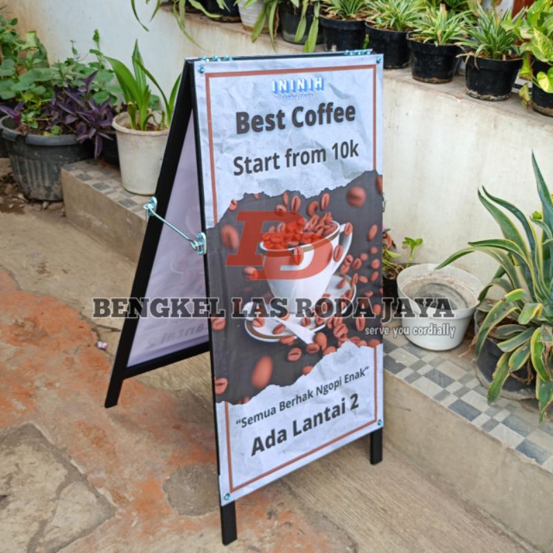 Jual standing banner 2 sisi dari besi holow | Shopee Indonesia