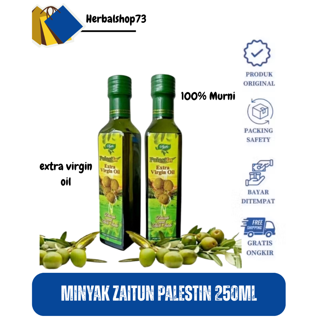 Jual Minyak Zaitun Palestin 250ml Extra Virgin Oil | Minyak Zaitun Arab