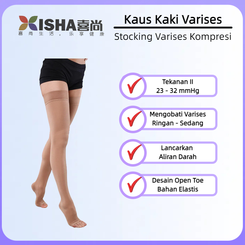 Jual Stocking Varises Kompresi Tingkatan Kelas CCL II Support Kaki ...