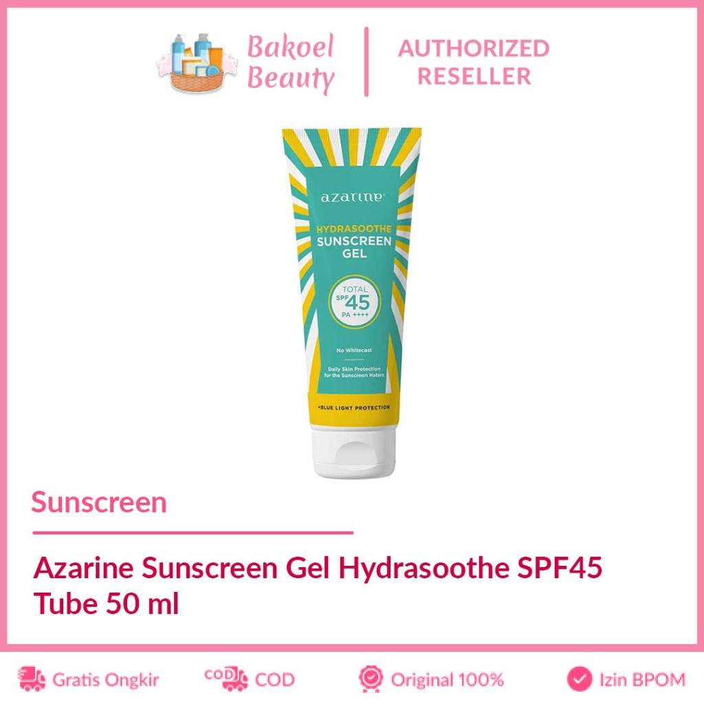 Jual Azarine Sunscreen Gel Hydrasoothe SPF45 Tube 50 ml | Shopee Indonesia