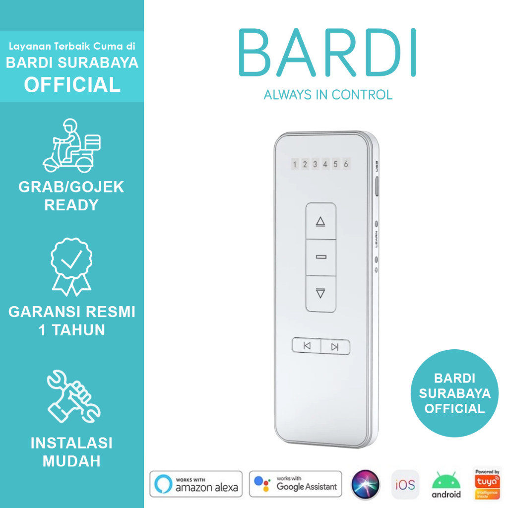 Jual BARDI RF 433.92 Remote untuk Smart Expandable Curtain Tirai Gorden ...