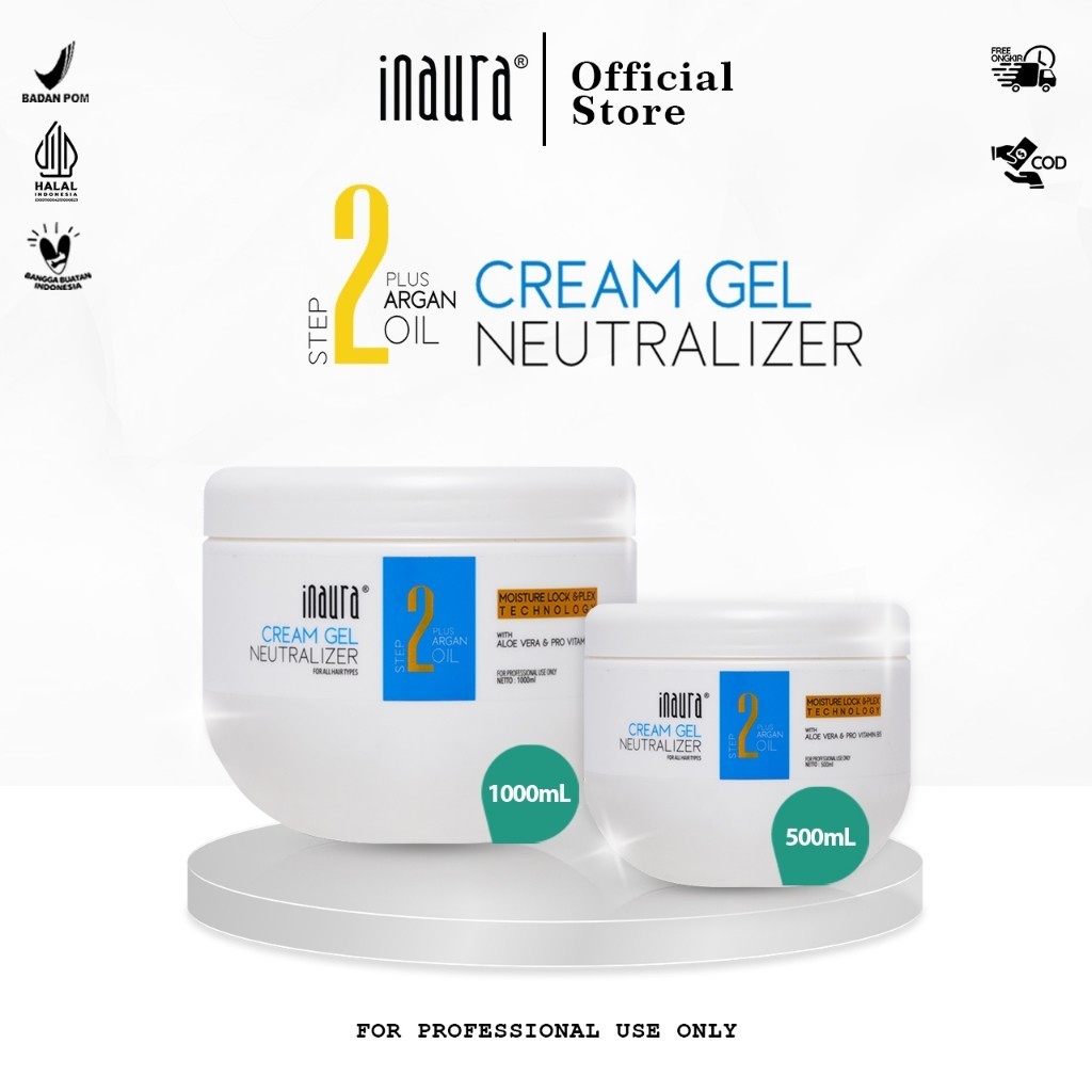 Jual Inaura Cream Gel Neutralizer (Step 2) 500&1000ML | Shopee Indonesia