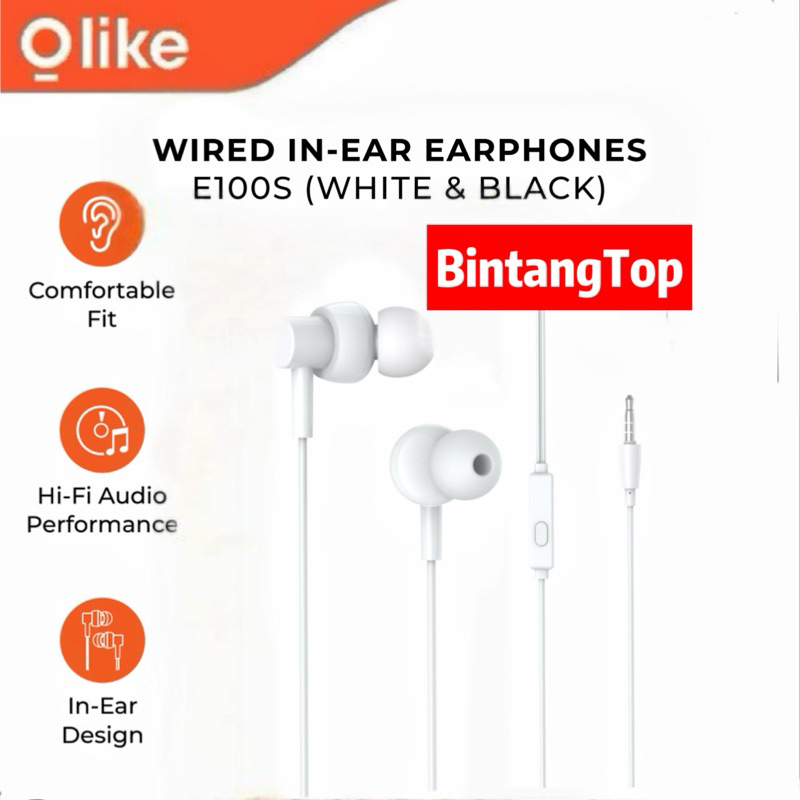 Jual Earphones OLIKE E30S headset handsfree earphones OLIKE E30S