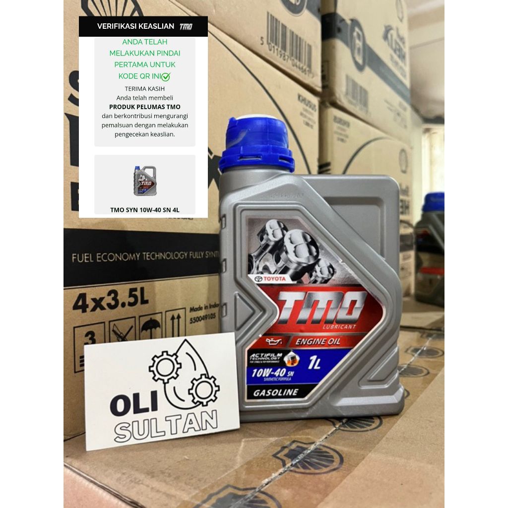 Jual TOYOTA TMO 10W-40 SN 1L BARCODE | ORIGINAL ENGINE OIL - OLI MOBIL ...