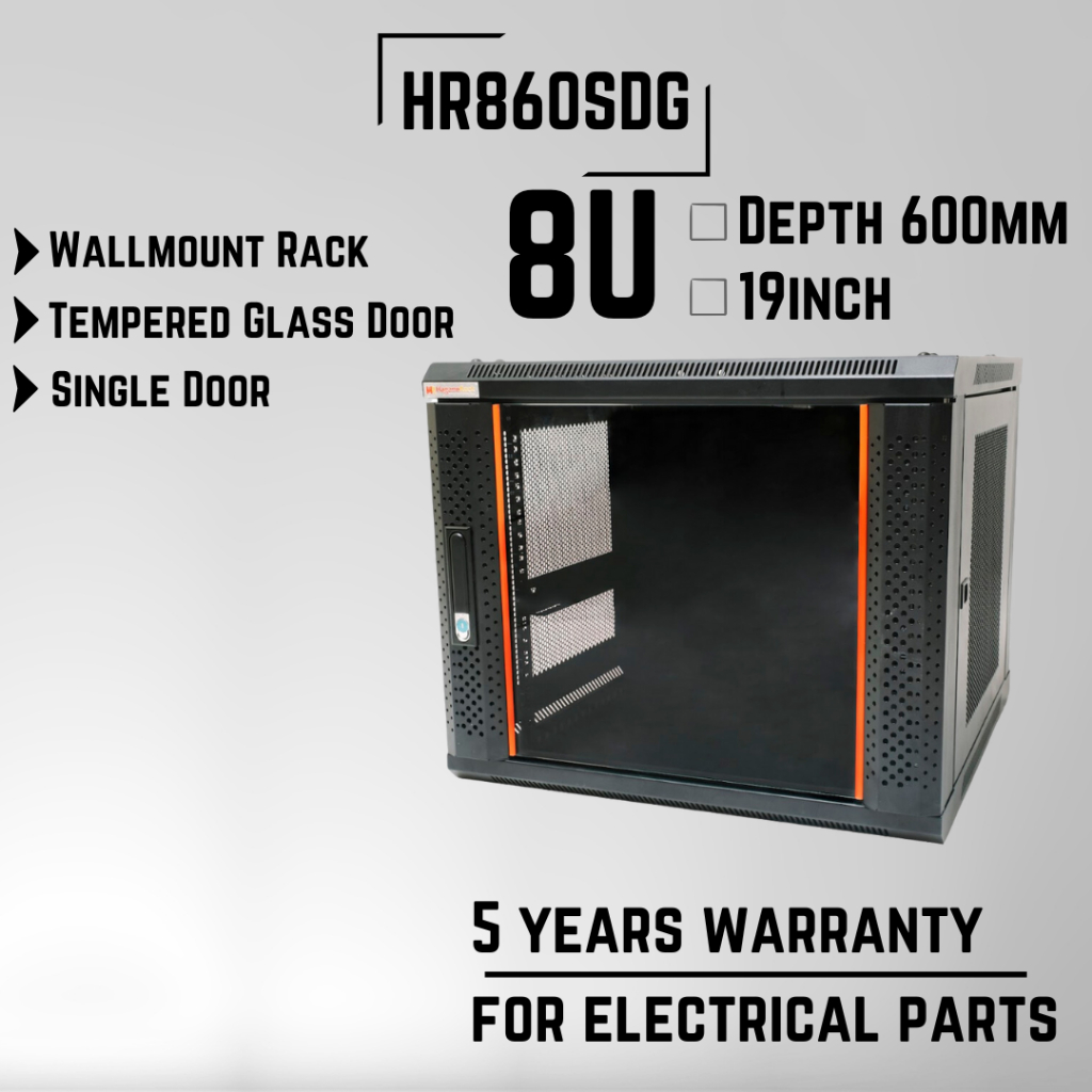 Jual WALLMOUNT RACK HAGANERACK 8U 600MM - RAK SERVER WALLMOUNT HR860SDG ...