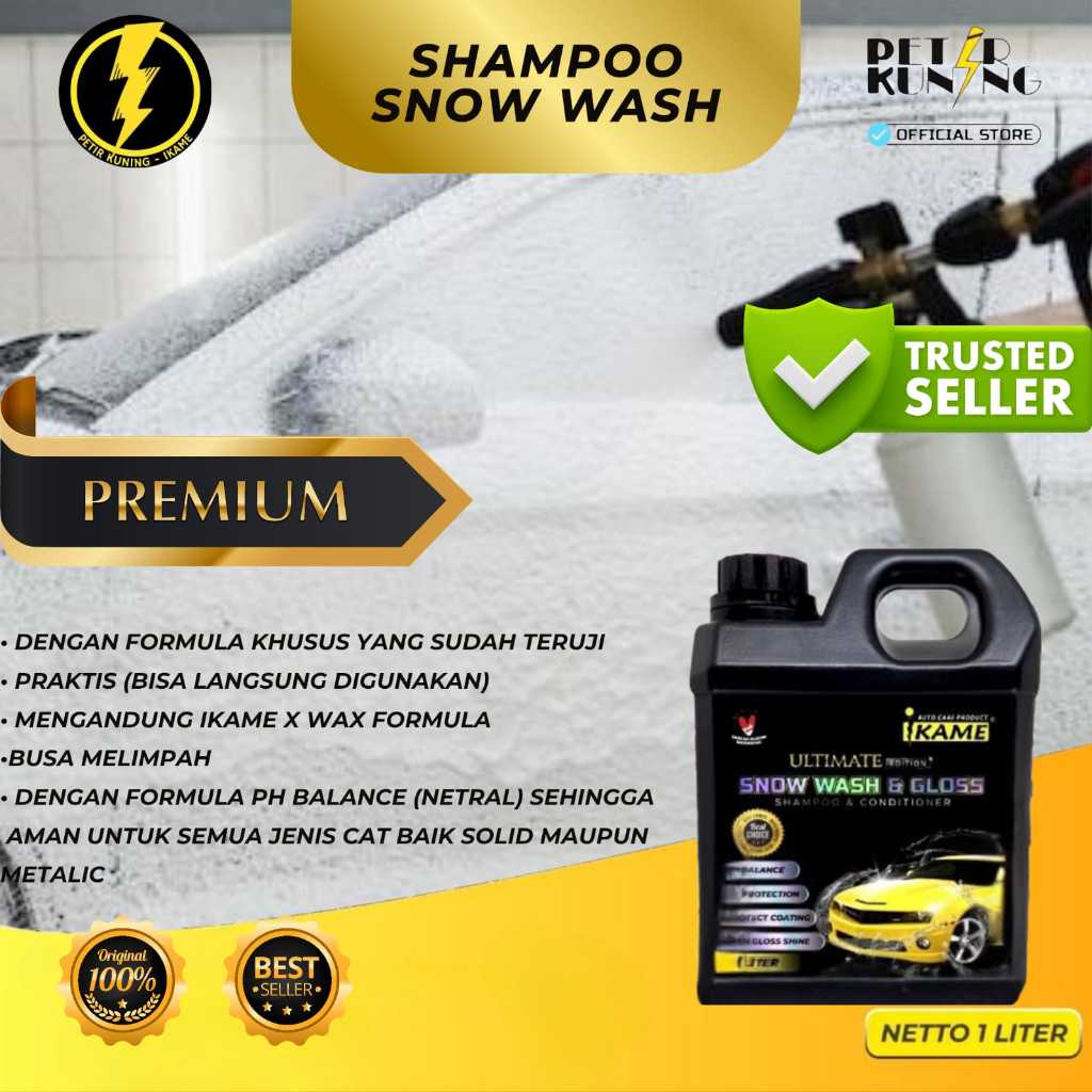 Jual Shampo Snow Wash IKAME 1 L ORIGINAL Original 100% // Shampo ...