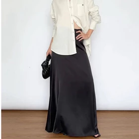 Saten Skirt Rok Wanita Premium Satin Rok Satin Panjang Wanita