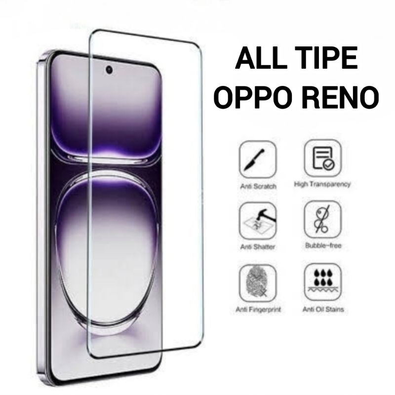 Jual ANTI GORES KACA BENING ALL TIPE OPPO RENO TEMPERED GLASS CLEAR HD ...