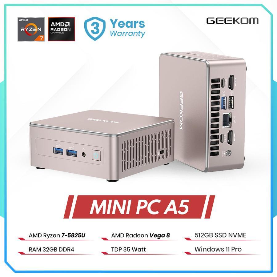 Jual Mini Pc Gaming GEEKOM Mini A5 Mini PC AMD Ryzen 5825U - Main Image