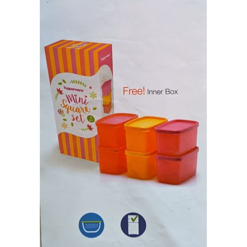 Jual Tupperware Mini Square Set [isi 6] | Shopee Indonesia