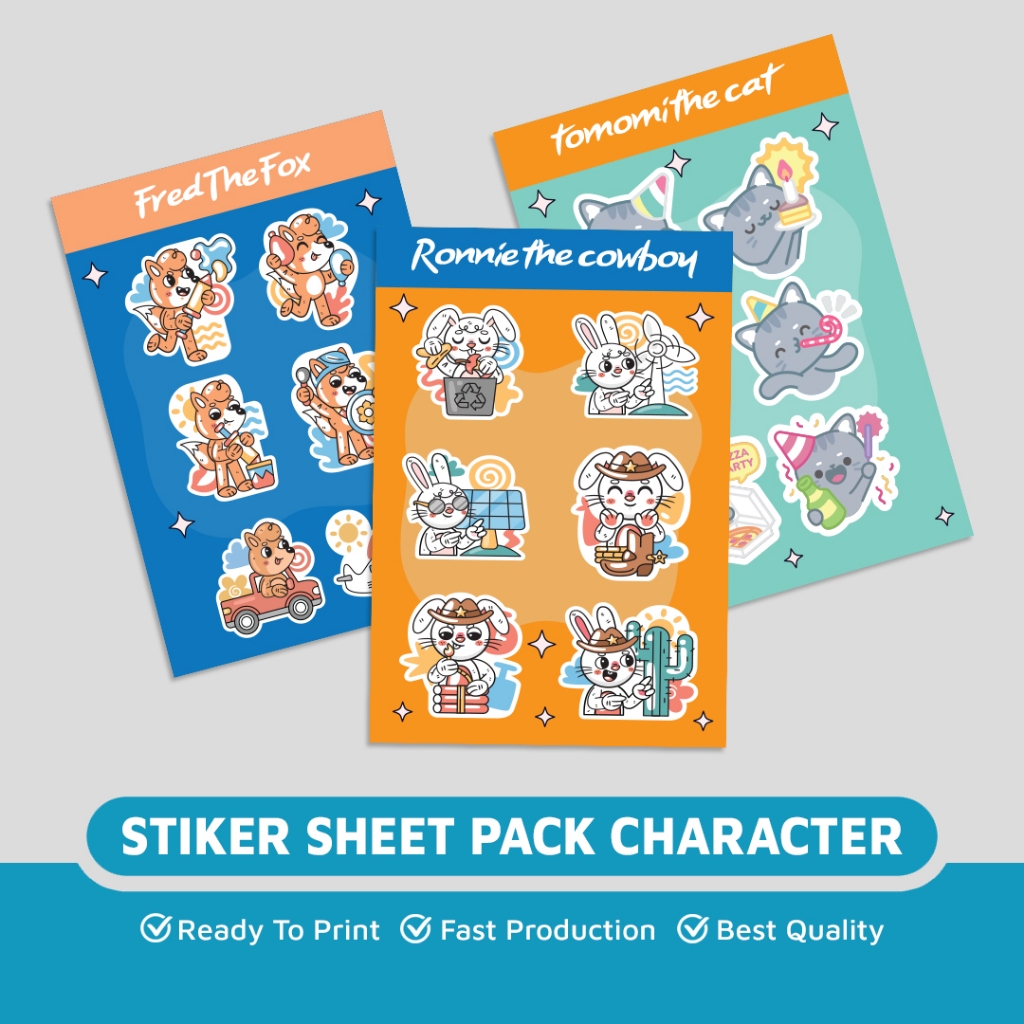 Jual DSPRINTING - Cetak Sticker Sheet Pack A5/A6 / Custom Design ...