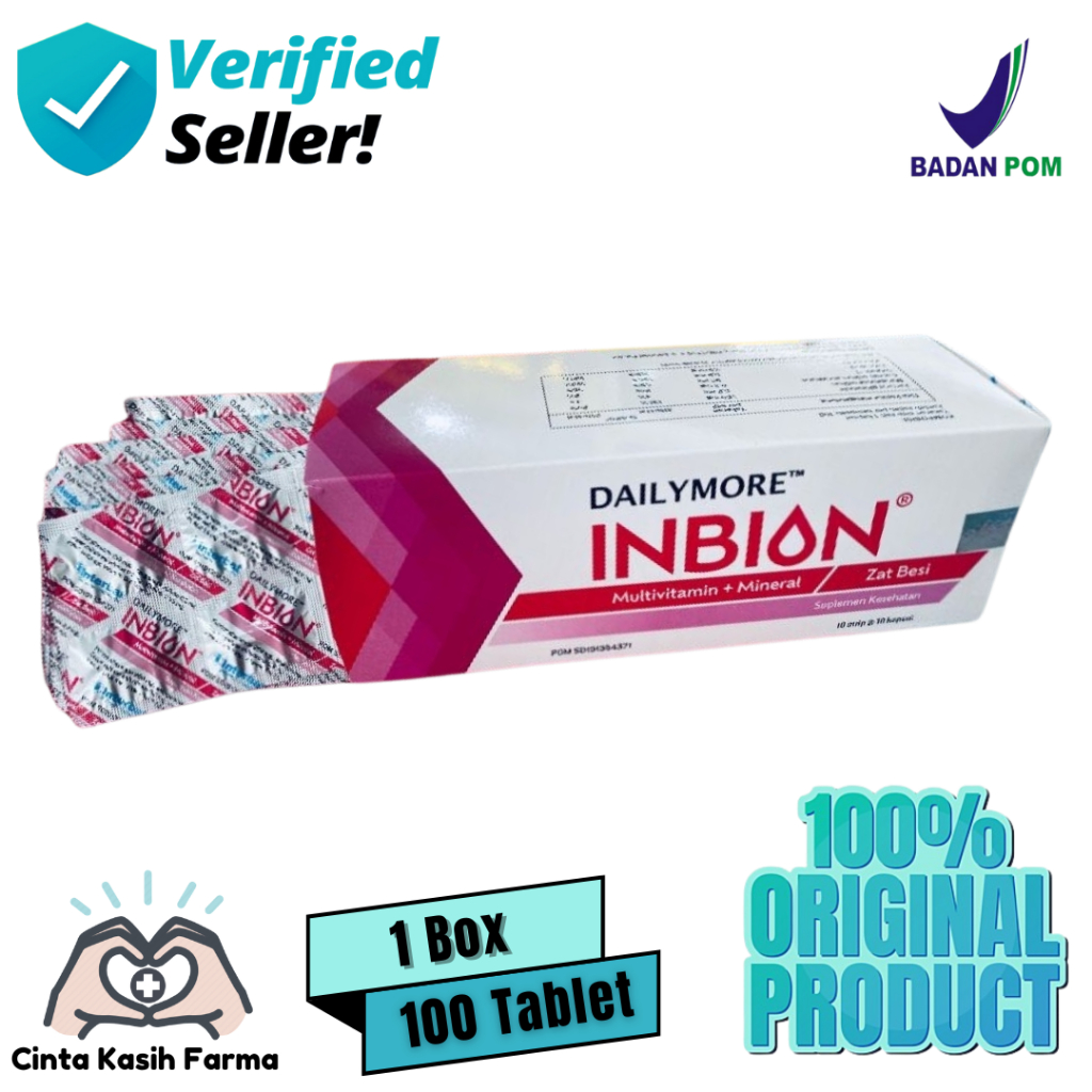 Jual Inbion 1 Box isi 100 Kapsul untuk mengatasi anemia akibat ...