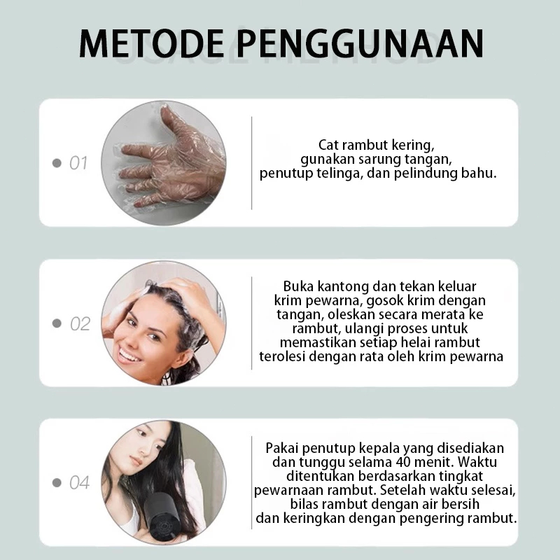 Jual Cat rambut berbusa bahan alami dan tidak mengiritasi mewarnai ...
