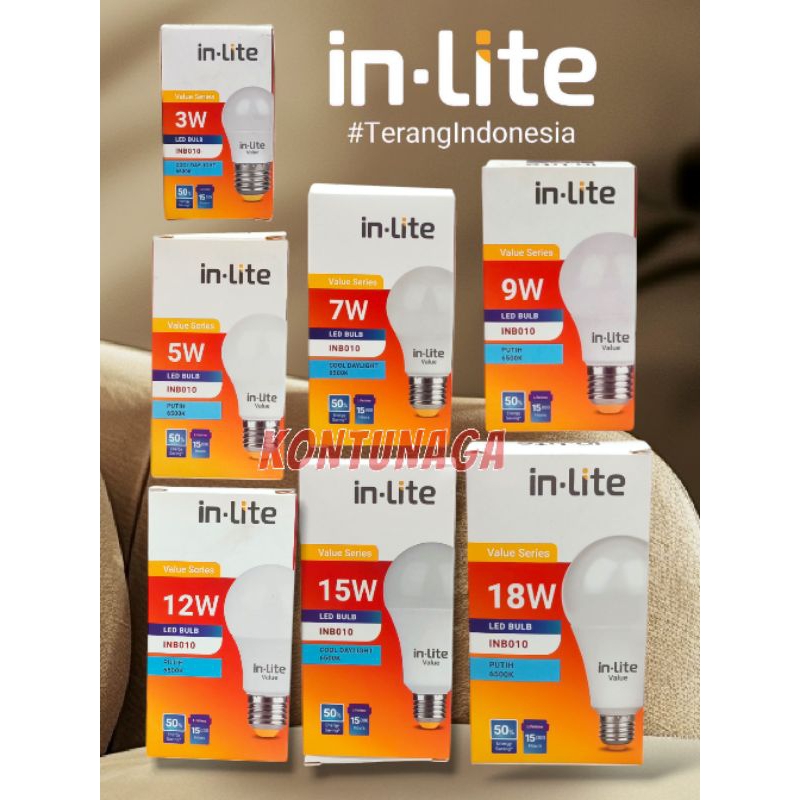 Jual LAMPU LED PUTIH INLET INB010 220V TYPE BULB VALUE | Shopee Indonesia