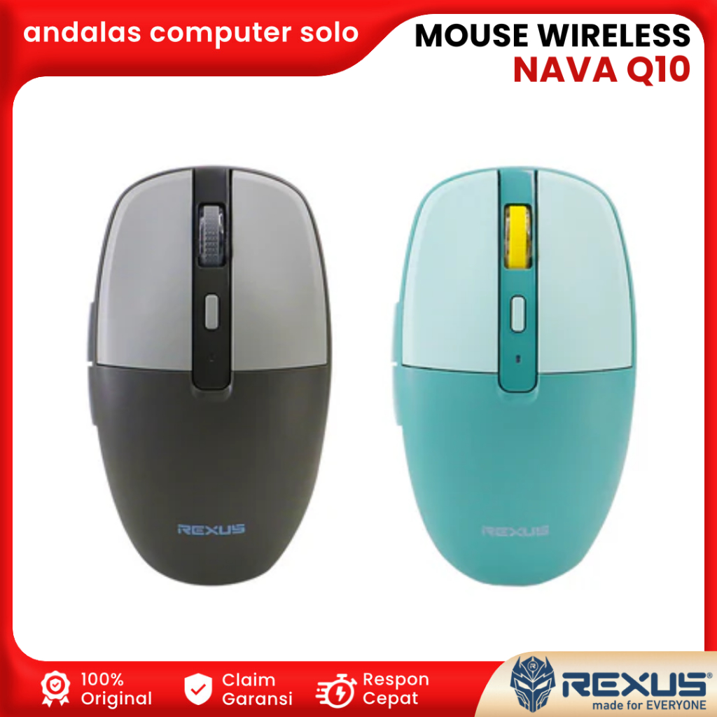 Jual MOUSE GAMING WIRELESS 2.4GHz BLUETOOTH REXUS NAVA Q10 SILENT ...