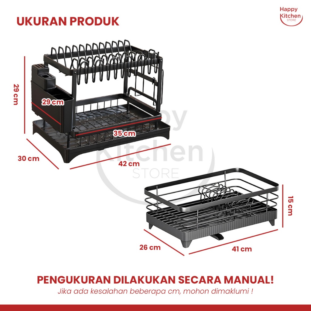 Jual Happy Kitchen Rak Cuci Piring Wastafel Rak Pengering Piring ...