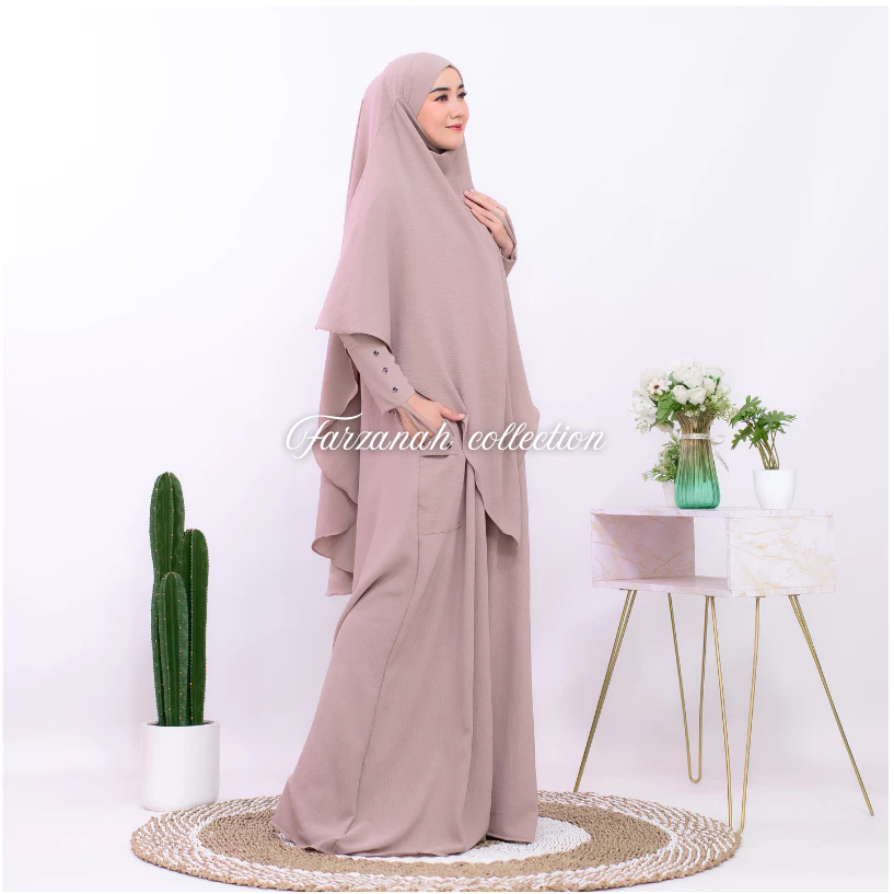 Detail Abaya Haviza Tampak Depan