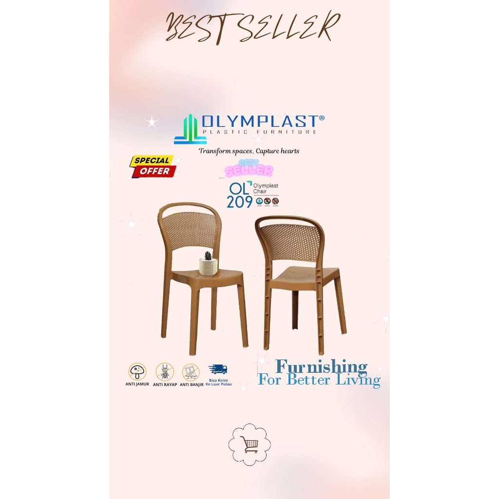 Jual olymplast Kursi Teras Plastik olymplast OL 209 motif rotan bangku ...