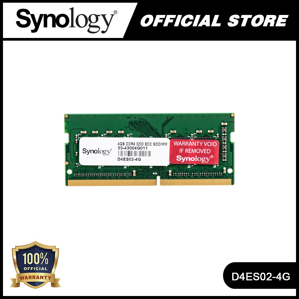 Synology RAM DDR4 ECC Unbuffered SODIMM 4GB (D4ES02-4G) - Accessoires informatique