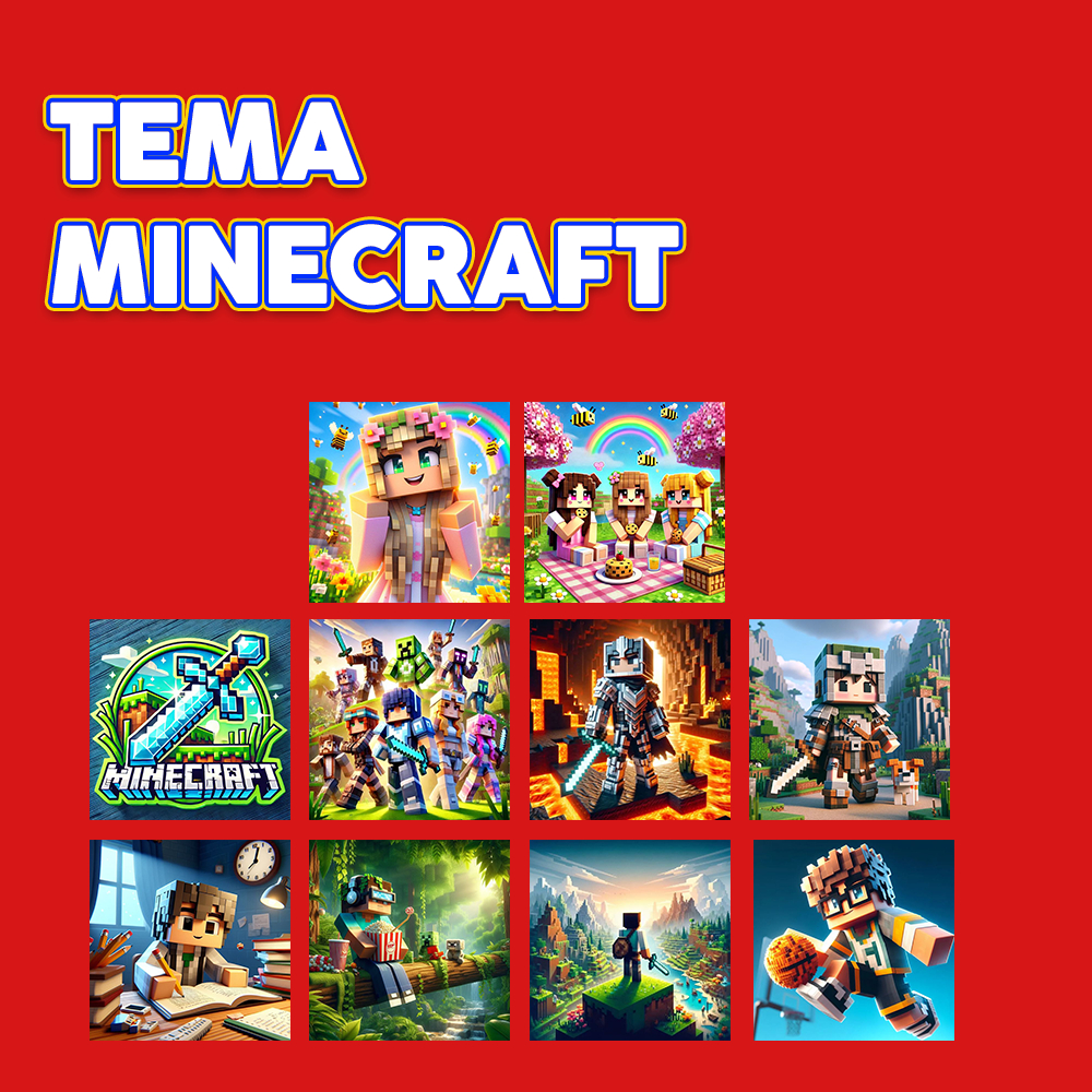 Jual SABLON SETRIKA SATUAN TEMA MINECRAFT VOL.1 / SABLON DTF LANGSUNG ...