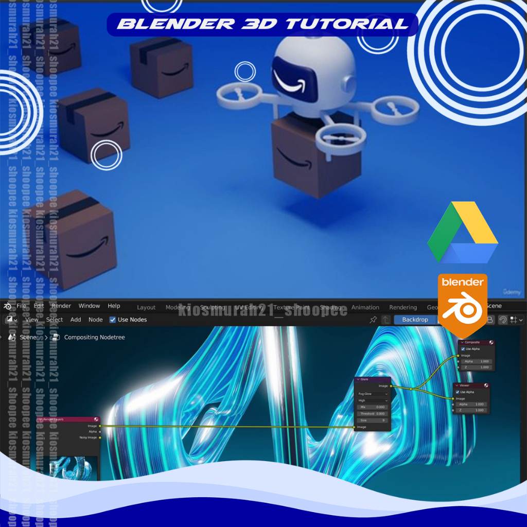 Jual Blender 3D Tutorial Blender 3D Animation Intro to Abstract Looping ...