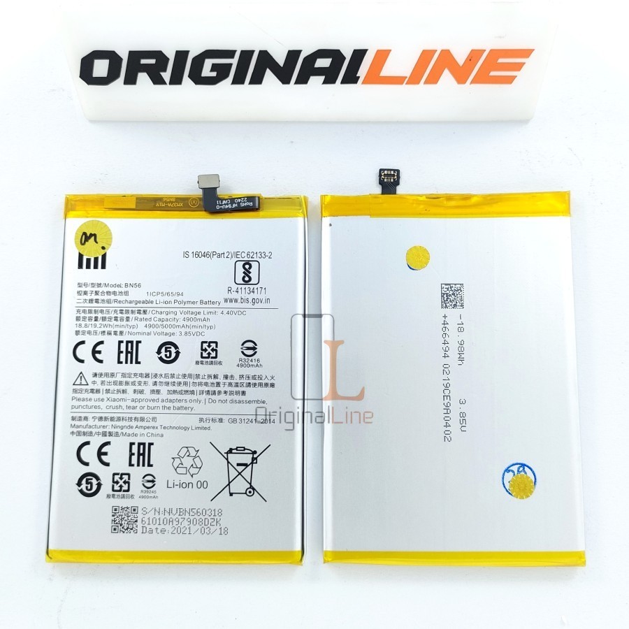 9c Vvsialeek Batterie BN56 4900mAh Pour - Avec Outils De