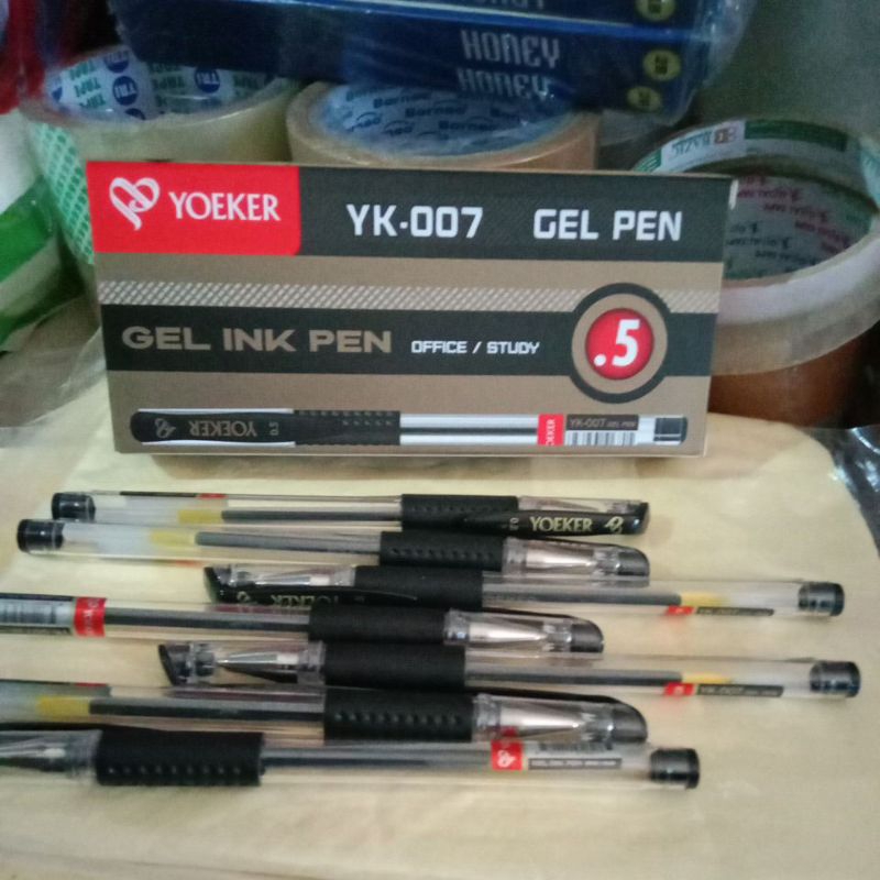 Jual pen gel youker hitam | Shopee Indonesia