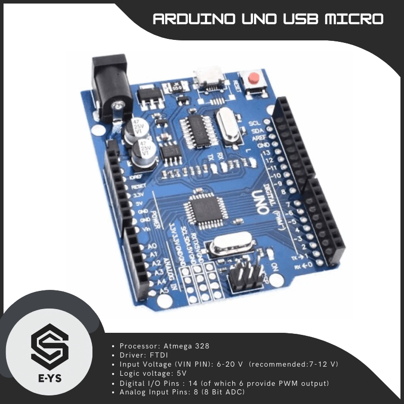 Jual Arduino Uno R3 USB Micro Atmega328 SMD | Shopee Indonesia