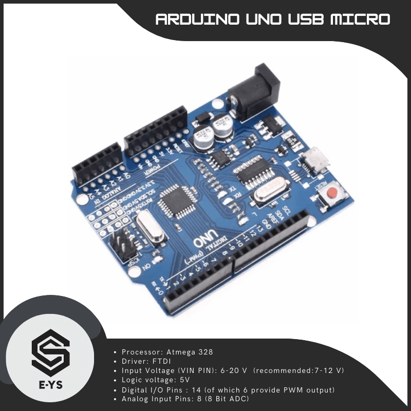 Jual Arduino Uno R3 USB Micro Atmega328 SMD | Shopee Indonesia