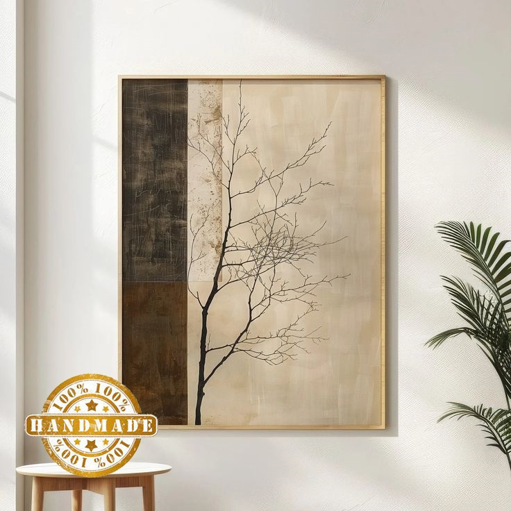 Jual lukisan abstrak minimalis modern ranting japanese desain | Shopee ...