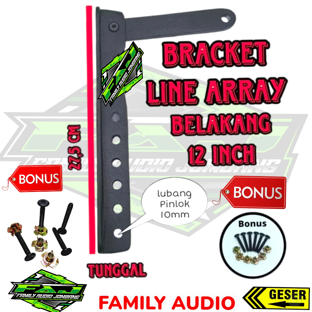 Jual Bracket BOX LINE ARRAY 12 inch (BELAKANG) / Breket 12" Gantung ...
