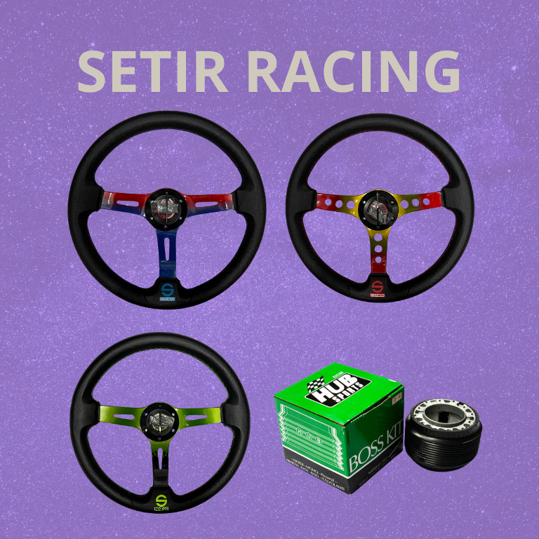Jual SETIR RACING STIR MOBIL 14 INCH UNIVERSAL FREE BUBBLE WARP SETIR ...