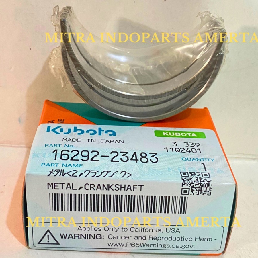 Jual METAL DUDUK,METAL CRANKSHAFT 2 STD D1005 D905 KUBOTA 16292-23483 ...