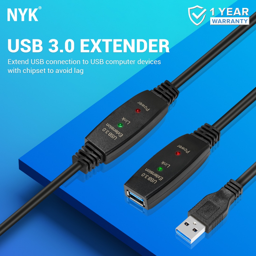 NYK Kabel Extension USB 3.0 Extender Aktif with Chipset 5 Meter COD (4)