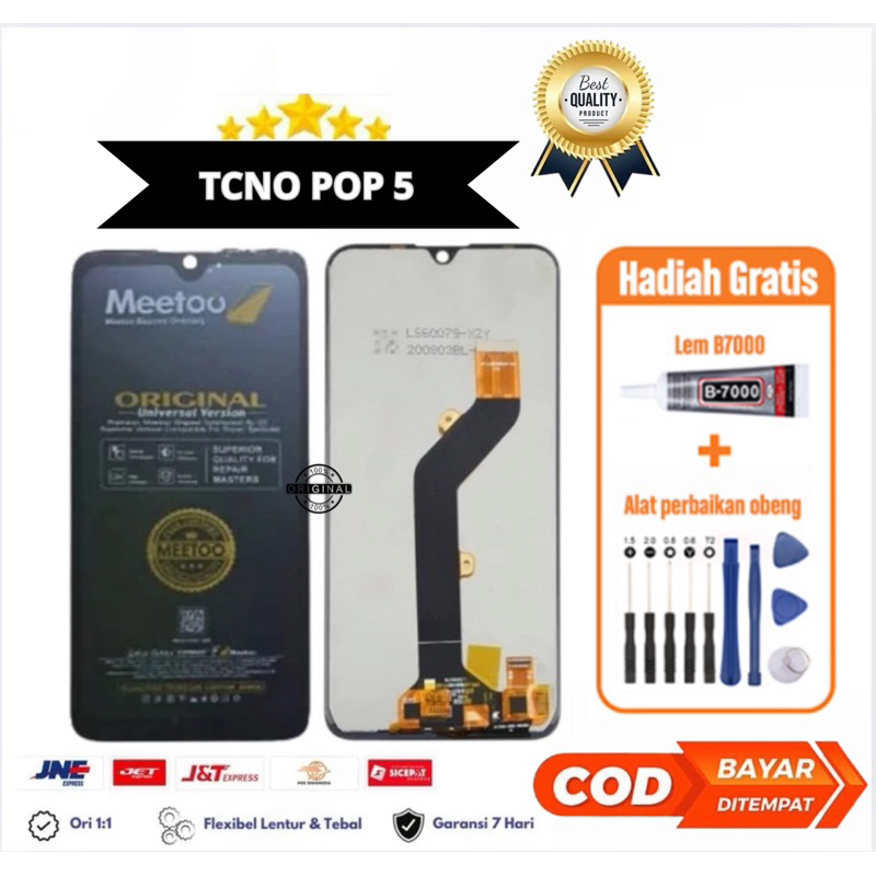 Jual Lcd Touchscreen Tecno pop 5 - BD2, BD2p, BD3, BD1 Fullset Original ...