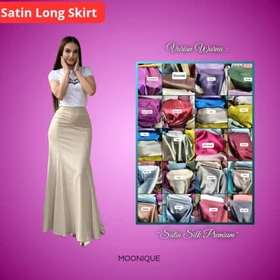 Rok Satin Silk Premium Satin Long Skirt Rok Satin Silk Premium 100 By.Moonique