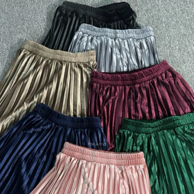 Me Amo Rok Wanita Plisket Bludru Velvet Premium
