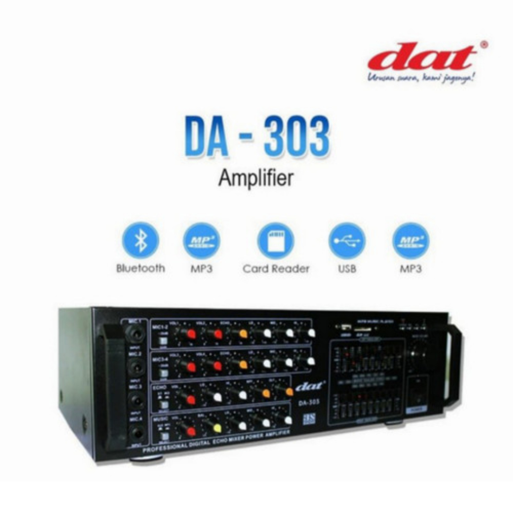 Jual DAT Amplifier DA 303 Stereo Amplifier Karaoke Digital Input ...