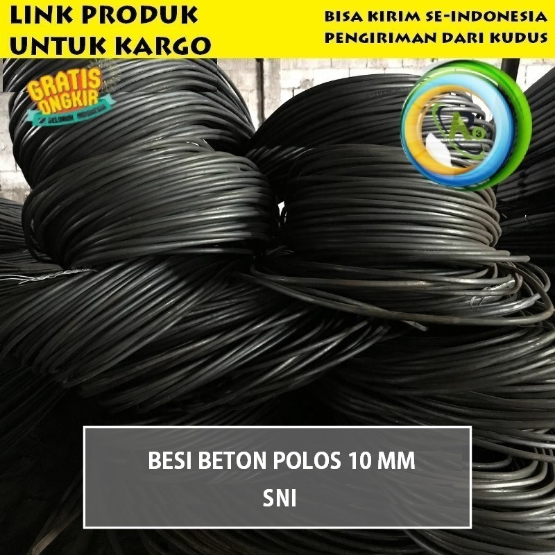 Jual RIZKI ABADI - BESI BETON 10mm POLOS 10 mm A SNI (KARGO) | Shopee ...